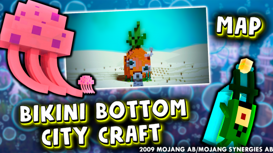 اسکرین شات بازی Bikini Bottom City Craft Map 5