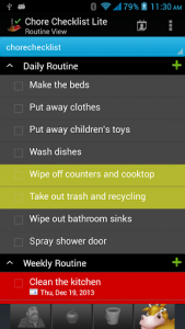 اسکرین شات برنامه Chore Checklist - Lite 5