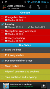 اسکرین شات برنامه Chore Checklist - Lite 6