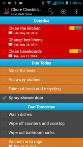 اسکرین شات برنامه Chore Checklist - Lite 2