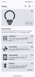 اسکرین شات 1 برنامه Wakey: Keep Screen On