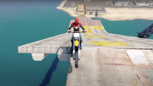 اسکرین شات بازی Tricky Bike Superhero Races 2