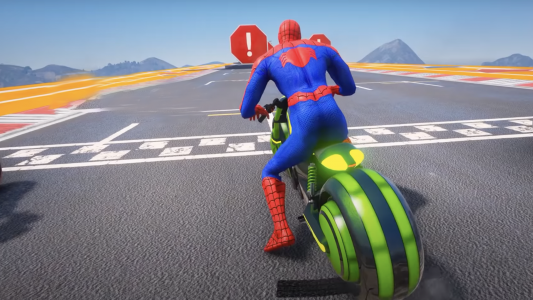 اسکرین شات بازی Tricky Bike Superhero Races 3