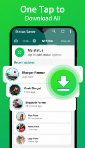 اسکرین شات 2 برنامه Status Saver - Video Download