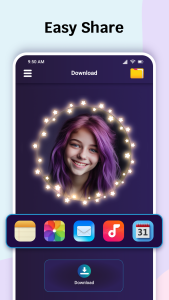 اسکرین شات 2 برنامه DP Frame Profile Picture Frame