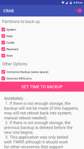 اسکرین شات برنامه [ROOT] CRAB - Custom Recovery Auto Backup 1