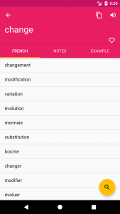 اسکرین شات 2 برنامه French English Dictionary