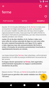 اسکرین شات برنامه French Portuguese Dictionary 3