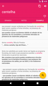 اسکرین شات برنامه Portuguese Spanish Dictionary 3