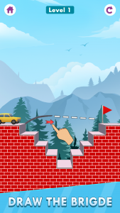 اسکرین شات 1 بازی Draw The Bridge 3D