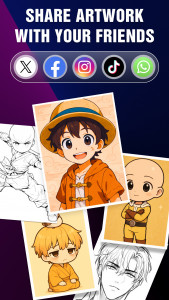 اسکرین شات 6 برنامه Draw Anime: AR Drawing Sketch