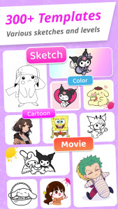 اسکرین شات 2 برنامه Draw Cartoon - AR Drawing App