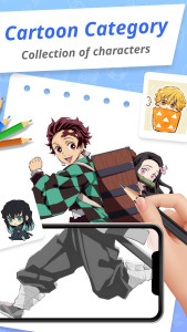 اسکرین شات 1 برنامه Draw Cartoon - AR Drawing App
