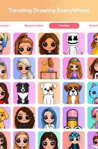 اسکرین شات 3 برنامه DrawCutie - Draw Cute Girls