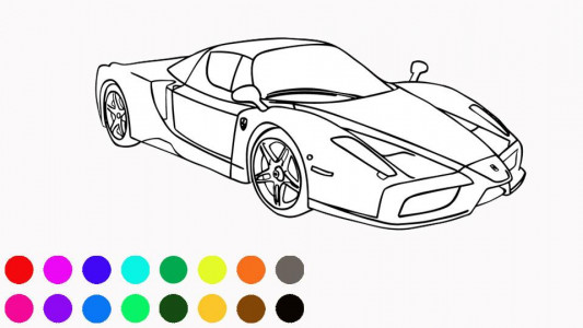 اسکرین شات برنامه Car games - Car coloring games 7