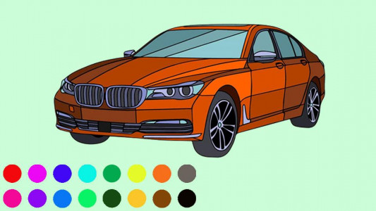 اسکرین شات برنامه Car games - Car coloring games 3