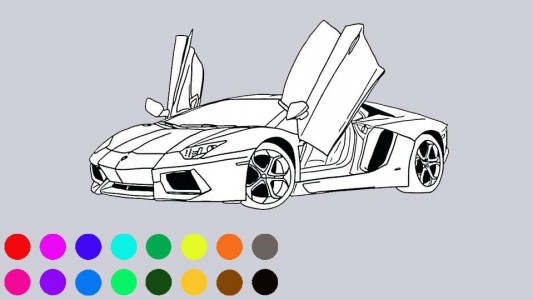 اسکرین شات برنامه Car games - Car coloring games 8