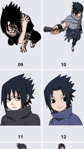 اسکرین شات 3 برنامه How to draw Sasuke Uchiha