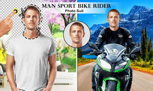 اسکرین شات برنامه Man Sport Bike Rider Photo Suit 3
