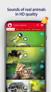 اسکرین شات 2 برنامه Animals Ringtones
