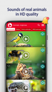 اسکرین شات برنامه Animals Ringtones 2