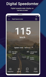 اسکرین شات برنامه Speedometer DigiHUD View- Speed Cam & Widgets 8