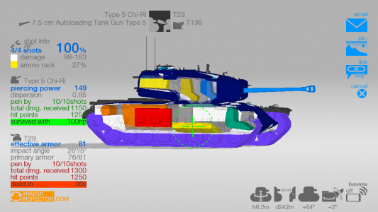 اسکرین شات برنامه Armor Inspector - for WoT 3