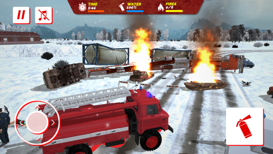 اسکرین شات 4 بازی USSR Winter Rescue Fire Trucks