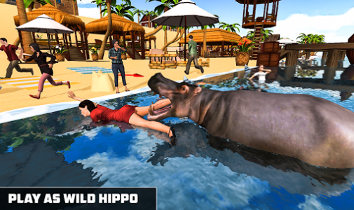 اسکرین شات برنامه Angry Hippo Attack Simulator-City & Beach Attack 6