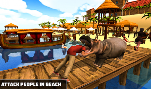 اسکرین شات برنامه Angry Hippo Attack Simulator-City & Beach Attack 8