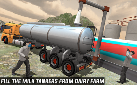 اسکرین شات برنامه Milk Transport Big Truck Simulator 2019 5