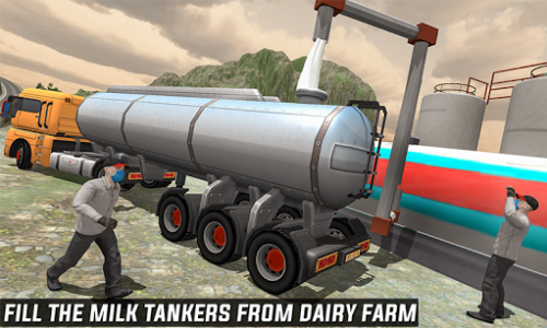 اسکرین شات برنامه Milk Transport Big Truck Simulator 2019 1