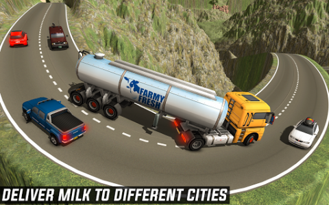 اسکرین شات برنامه Milk Transport Big Truck Simulator 2019 6