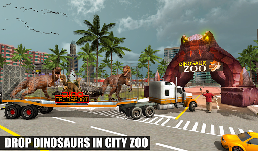 اسکرین شات برنامه Off-Road Jurassic Zoo World Dino Transport Truck 7