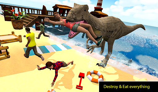 اسکرین شات برنامه Dino Beach Attack simulator 2020 6