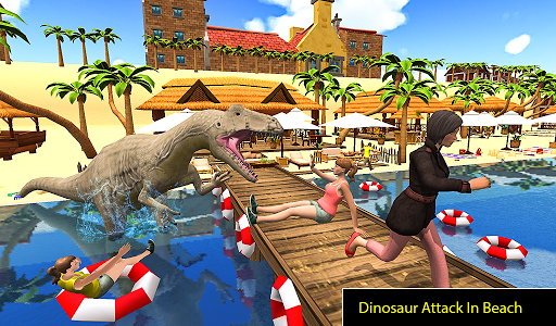 اسکرین شات برنامه Dino Beach Attack simulator 2020 8