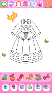 اسکرین شات 1 برنامه Dress Coloring Game Glitter