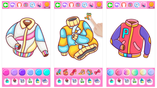 اسکرین شات 8 برنامه Dress Coloring Game Glitter