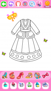 اسکرین شات برنامه Dress Coloring Game Glitter 1