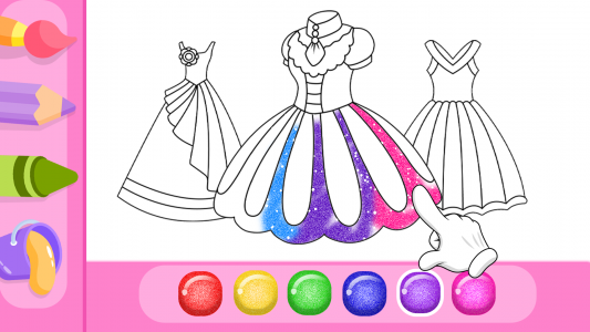 اسکرین شات برنامه Dress Coloring Game Glitter 5