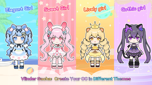 اسکرین شات 4 بازی Vlinder Gacha Dressup for Kids