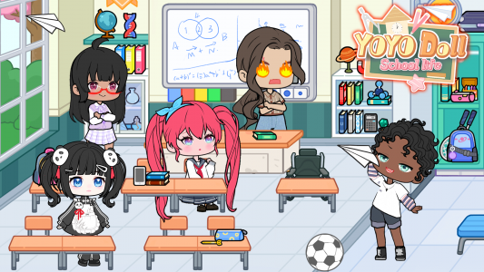 اسکرین شات 1 بازی YOYO Doll School life Dress up