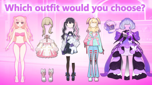 اسکرین شات 2 بازی Left or Right: Anime Dress Up