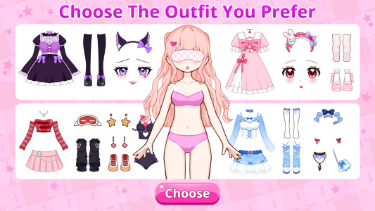 اسکرین شات 1 بازی Left or Right: Anime Dress Up