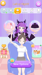 اسکرین شات 5 بازی Left or Right: Anime Dress Up
