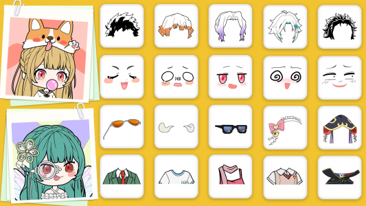 اسکرین شات 5 بازی Vlinder Anime Avatar: Dress up