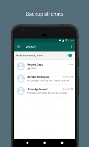 اسکرین شات برنامه WAMR: Undelete messages! 1