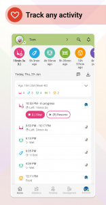 اسکرین شات برنامه Baby Daybook - Newborn Tracker 1