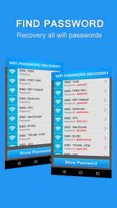 اسکرین شات برنامه Wifi Password Recovery 3
