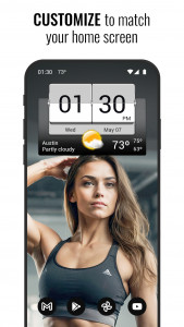 اسکرین شات برنامه 3D Flip Clock & Weather 2